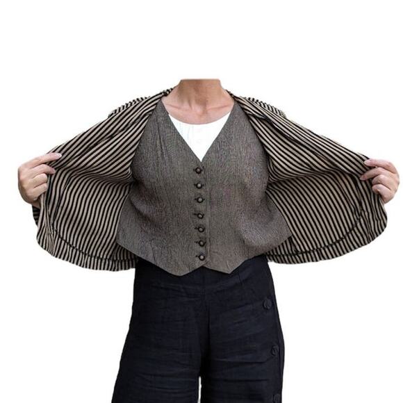 Vintage 1980's LAYERED LOOK TOP vest jacket from Perceptions by Irene. B size 10 - Picture 2 of 10